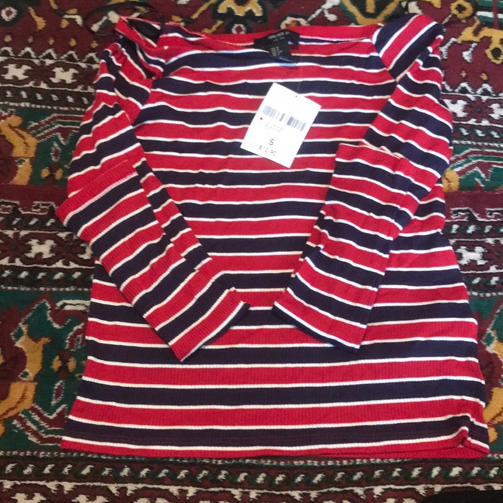 Knit Top Red/White/Navy